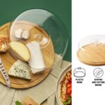 Bamboo & Acrylic Cheese Board with Cover 28 cm