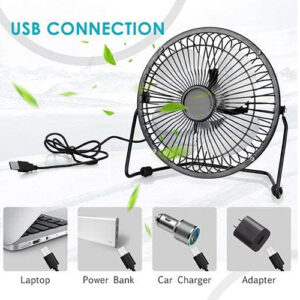 USB 6" Metal Mini Fan