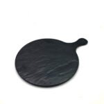 Melamine Flat Round Display Plate Granite Design