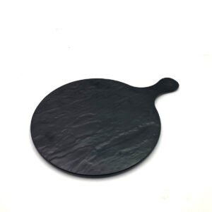 Melamine Flat Round Display Plate Granite Design