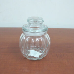 Pumpkin Shape small glass jar