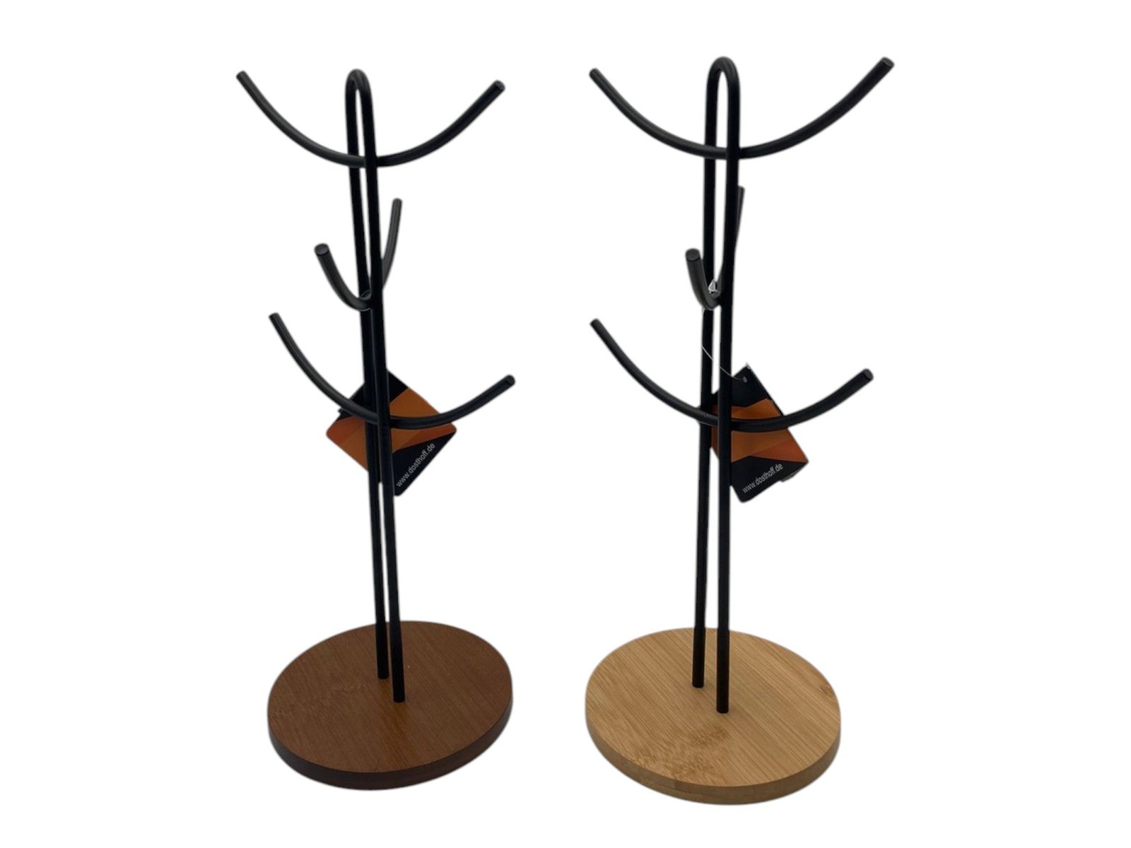 70334d49952ce85db14358cd2d3cf58c.jpg Dosthoff Iron Thick Mug Tree with Bamboo Base MB14