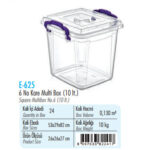 Squared Clear Box; 10 lt