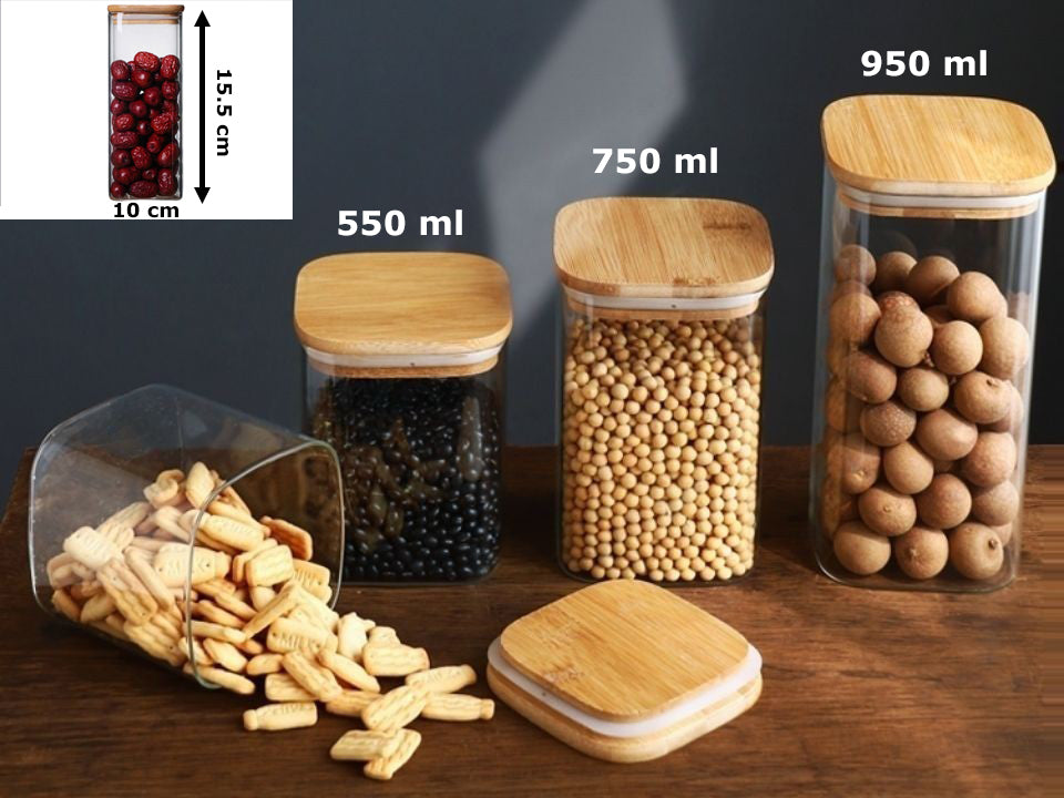 7193f646a75907ea12d4d567c27f6b7a.jpg Borosilicate Glass SQ Jar Wood Cover 950 ml