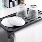 Cups Drainer with Tray and Spout