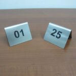 Stainless steel table numbers from 1 to 25