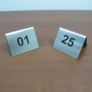Stainless steel table numbers from 1 to 25