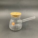 Borosilicate Glass Coffee Pot with wooden cover 400 ml