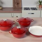 Enameled Cast Iron Cookware Set 7 Pieces