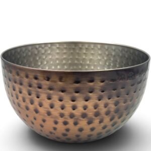 Large Stainless Steel Salad Bowl 24 cm Vintage Copper Finish