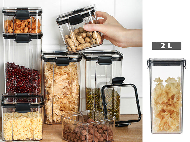 789a80d887902893cfa0b525cfc260f5.jpg Acrylic Airtight Squared Food Jar 2 L