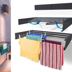 Step Up Laundry Wall Mounted Drying Rack 80 cm