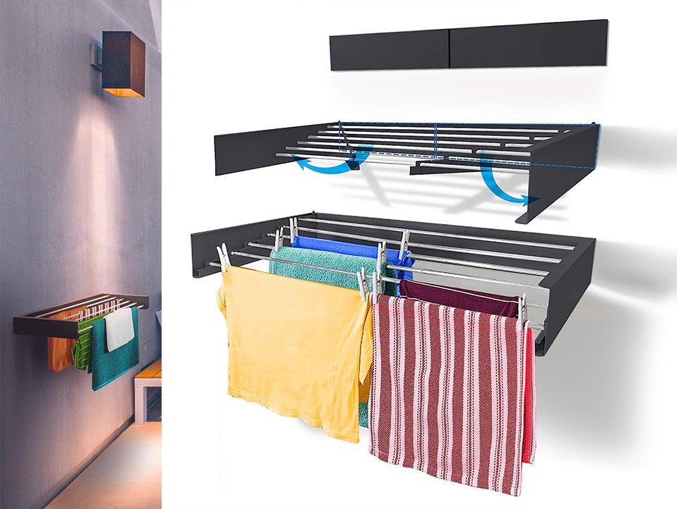 78b57868bac3856df3f74b168453253b.jpg Step Up Laundry Wall Mounted Drying Rack 80 cm