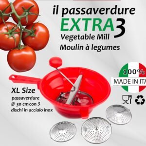 Plastic Vegetable Mill "Extra 3" 30 cm with Three Blades