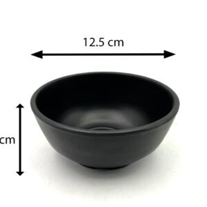 Mat Black Melamine Bowl 12.5 cm