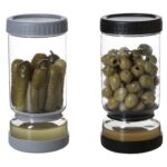 Dosthoff Slim Clear Glass Olive & Pickles Preservation Jar