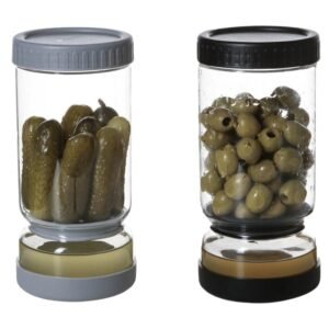 Dosthoff Slim Clear Glass Olive & Pickles Preservation Jar