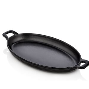Melamine Matt Oval Plate with handles 23.5 cm