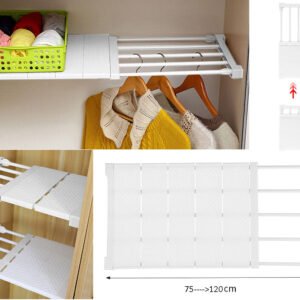 DIY Extendable Closet Cabinet Wrdrobe Shelf 75 to 120 cm