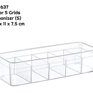 Clear 5 Grids Small Organizer