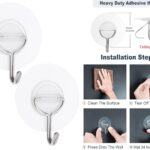 Strong Transparent Adhesive Round Hook X2