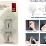 Strong Transparent Adhesive Diamond Hook X2