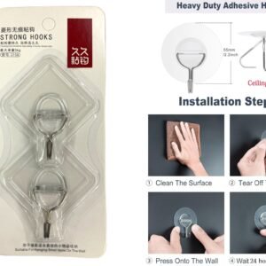 Strong Transparent Adhesive Diamond Hook X2