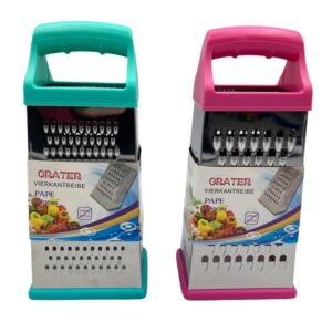 Colorful Stainless Steel 4 sided Grater silicon base