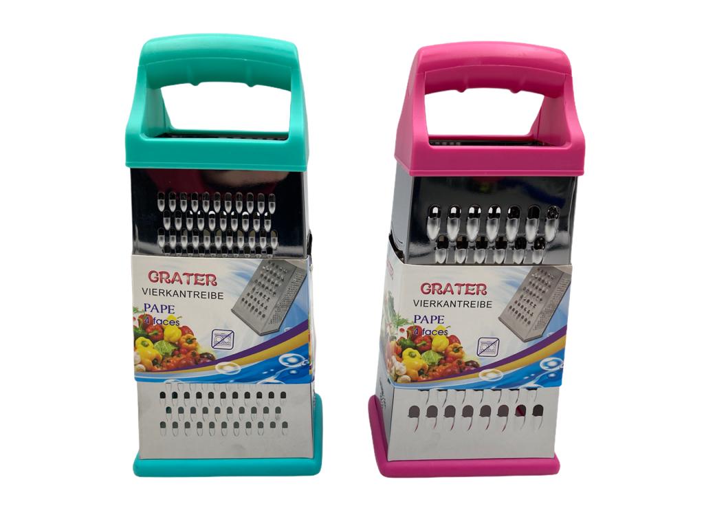 805a94f0ed8a58a6ded318bb0049225c.jpg Colorful Stainless Steel 4 sided Grater silicon base