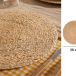 Natural Straw Wicker Placemat 38 cm