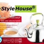 Colored Stainless Steel Teapot; 1 lt