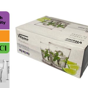 Short Glass Cup Milano 25CL X6