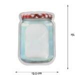Medium reusable lock&seal bag checkered cover jar design