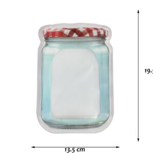 Medium reusable lock&seal bag checkered cover jar X12