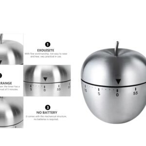 Apple Shaped Stainless Steel Kitchen Timer