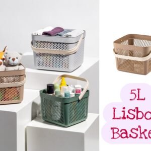 Small Lisbon Plastic Basket with handle 5 Lt