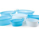 Deep oval plastic bowl 70 cm