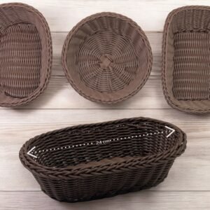 High quality Oval Woven Bread Basket 24 cm