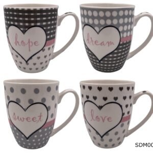Porcelain Mug with Grey design