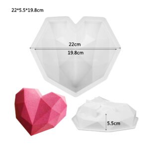 Silicon 3D Heart Mold 22.5 cm