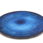 Bleu Marble Mealmine Round Tray; 14"