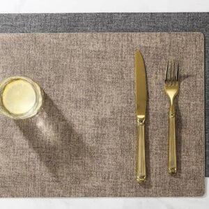 Rect Washable Vinyl Leather Table Placemat 45 x 30 cm