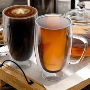 Double Wall Glass Mug 450 ml - 15 cm