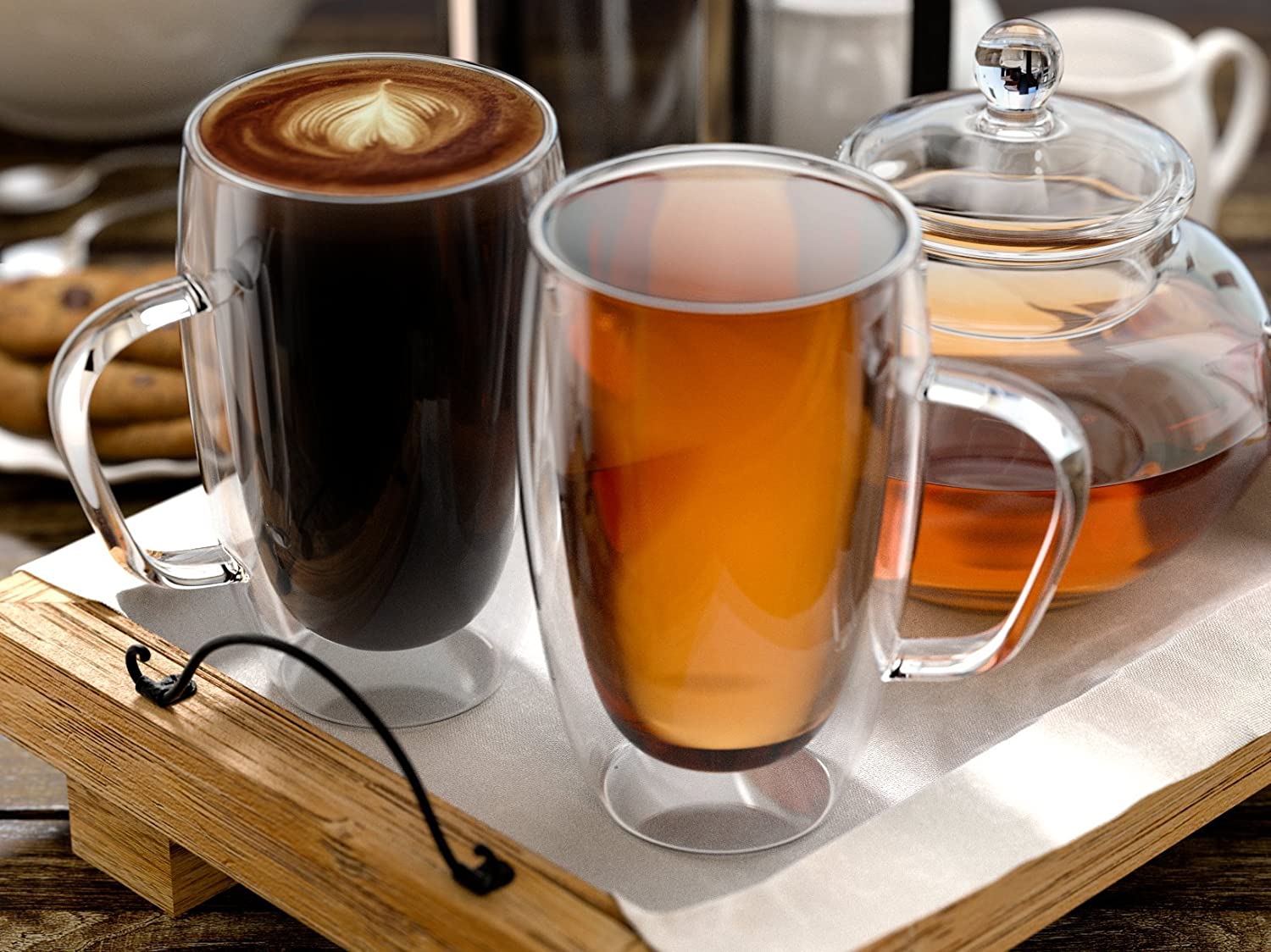896da076a95dd47033261c9591dcc9b6.jpg Double Wall Glass Mug 450 ml - 15 cm