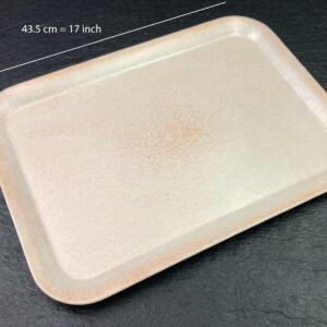 Beige Marble Melamine Rectangular Tray 17 inch