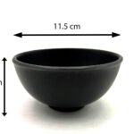 Small Footed Mat Black Melamine Bowl 11.5 cm