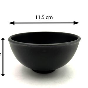 Small Footed Mat Black Melamine Bowl 11.5 cm