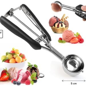 SS Ice Cream Scoop 5 cm w Trigger & Comfortable Handle