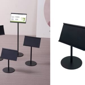 Matte Black Deluxe Table Card Holder 11 cm