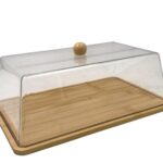 Bamboo & Acrylic Cake and Cheese Board with Cover 34.5 cm